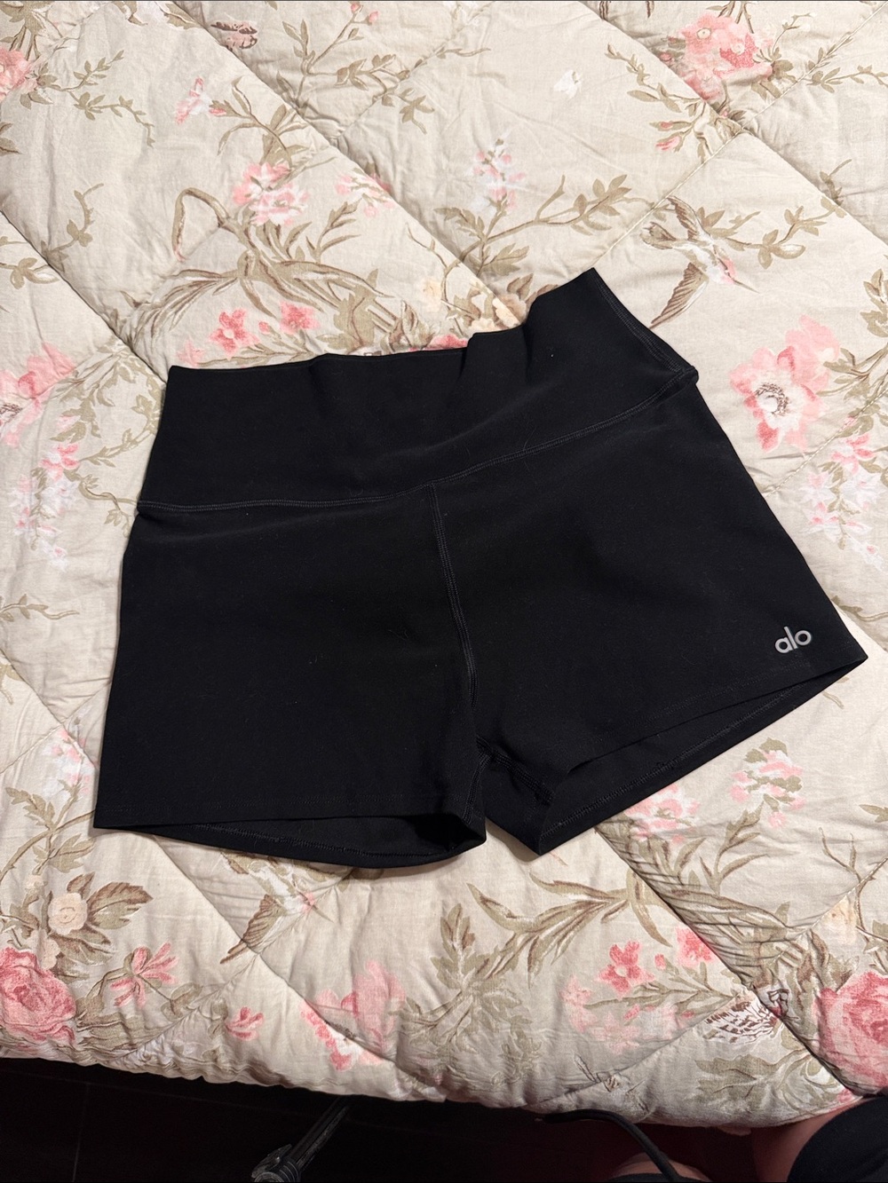ALO Yoga Black High-Rise Bike Shorts 3”